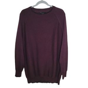 Lachlan British Inspired Long Raglan Sleeves Cotton Ribbed Sweater Size XL